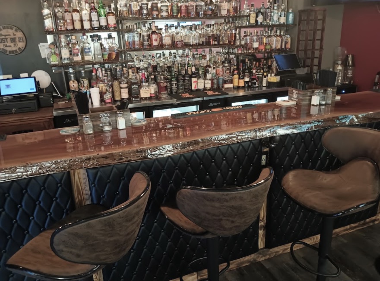 The bourbon bar at Joe Tony's